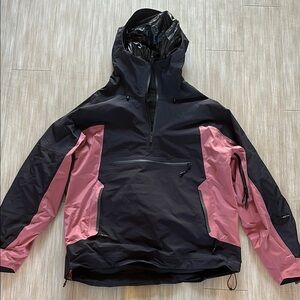 Black and Pink Hooded Jacket